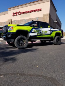 Wolf Designs brought us this 2016 GMC 2500HD Denali to get a ReadyLift Suspension Inc. 6" suspension lift with FOX Performance Series 2.0 shocks, Nitto Tire 325/50R22 Trail Grappler tires wrapped around some 22" Fuel Offroad Maverick wheels.