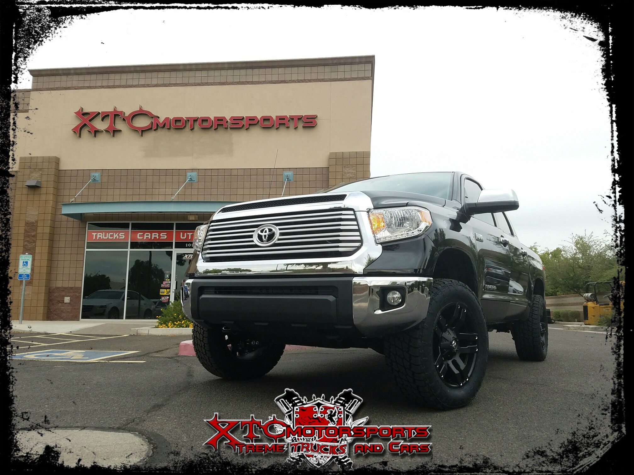 Jen brought in her brand new 2016 Toyota USA Tundra for a ReadyLift Suspension Inc. 3" front/1" rear SST lift kit, 295/60R20 Nitto Tire Terra Grappler G2 tires, on some Fuel Offroad 20x9 Black D515 Pump wheels.