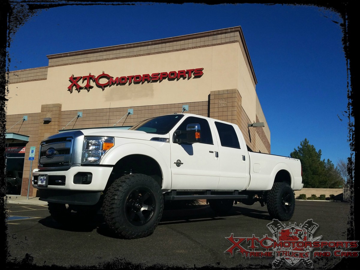 Jeff dropped his 2016 Ford Motor Company F350 Super Duty off for a ReadyLift Suspension Inc. 6.5" suspension lift with ICON Vehicle Dynamics 2.5" CDCV Adjustable shocks, Ride-Rite rear load carrying airbags, Rigid Industries - LED Lighting fog lights, and all of this is standing tall on some 37X12.50R20 Toyo Tires Open Country Mud Terrains wrapped around some 20x10 Fuel Offroad Double Dark tint Beast wheels.