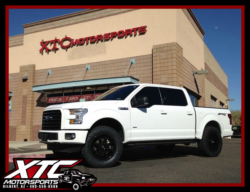 Aaron dropped off his 2016 Ford Motor Company F150 for a ReadyLift Suspension Inc. 2.5" leveling kit, Fuel Offroad D575 Gloss black Coupler wheels wrapped with 35x11.50R20 Nitto Tire Ridge Grapplers, & a Hypertech Max Energy programmer.