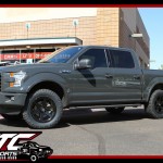 Chris brought in his 2016 Ford Motor Company F150 for a set of Bilstein Shock Absorbers 5100 series adjustable front struts, a set of 295/60R20 Nitto Tire Ridge Grapplers wrapped around a set of 20x9 Fuel Offroad Matte Black Ripper wheels.