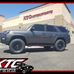 Troy dropped off his 2017 Toyota USA 4Runner last week for a set of Bilstein Shock Absorbers 5100 series front struts and rear shocks. We also installed a set of P285/70R17 Toyo Tires Open Country AT II's wrapped around a set of KMC Wheels XD Series 17x9 XD820 Matte Black Grenades.