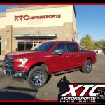 We just installed a set of Bilstein Shock Absorbers 5100 series struts to level out the front of Chris' 2017 Ford Motor Company F150 along with a set of 20x9 KMC Wheels XD778 Chrome Monsters, wrapped with a set of 295/55R20 Toyo Tires Open Country M/T's.