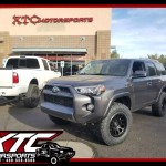 Caroline brought us her 2016 Toyota USA 4Runner for a set of Bilstein Shock Absorbers Adjustable front 5100 series struts and 5100 series rear shocks, a set of 285/70R17 Nitto Tire Ridge Grapplers on a set of 17x8.5 Fuel Offroad Black Vector wheels.