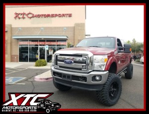 Rod brought in his 2015 Ford F350 Super Duty for a Fabtech 8″ Radius Arm System w/2.25 Dirt Logic Shocks, a set of N-FAB Nerf Steps, a set of 20x10 KMC Matte Black Rockstar 3 wheels wrapped with a set of 37x13.50R20 Toyo Open Country M/T tires.