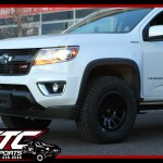 We just wrapped up a 2018 Chevrolet Colorado for Matt at Mountain High Fire & Safety out of Telluride, with a Stage 2 ICON Vehicle Dynamics Suspension system, a set of 285/70R17 BFGoodrich KO2 tires wrapped around a set of 17x8.5 Fuel Offroad Matte Black Vector Wheels.
