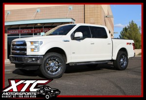 We installed a Daystar Products International 2" leveling kit, a set of 295/60R20 Toyo Tires Open Country ATII's wrapped around a set of 20x9 Fuel Offroad Chrome Maverick wheels on Lou's 2015 Ford Motor Company F150.