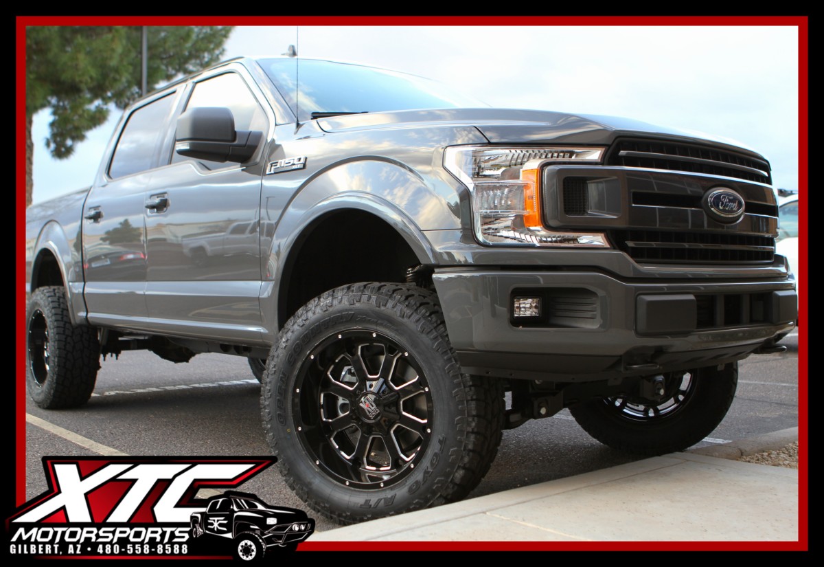 Cody brought us 2018 Ford F150 for a 6" BDS Suspension w/ FOX 2.0 rear shocks, a set of 35x12.50R20 Toyo Open Country ATII tires wrapped around a set of Black & Milled 20x10 KMC XD Series XD825 wheels.