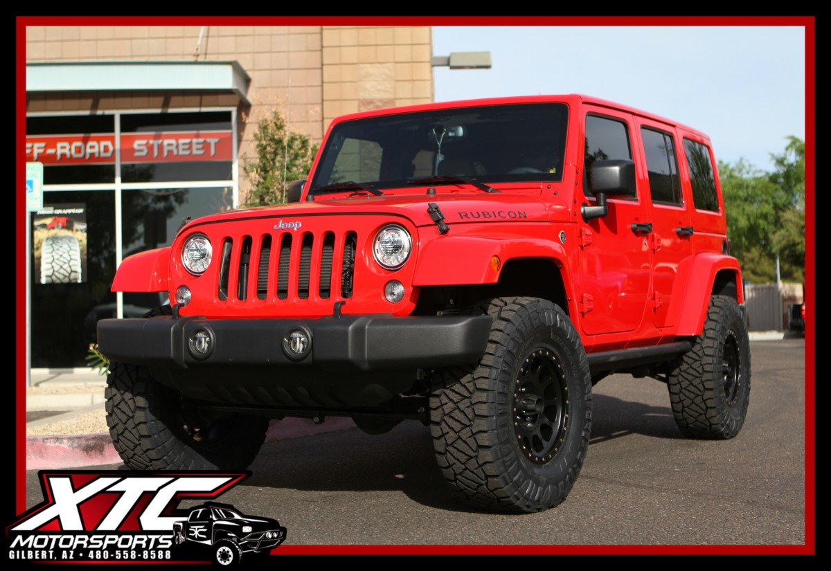Jessica brought in her 2017 Jeep Wrangler Rubicon for a ReadyLift Suspension Inc. 2.5" lift with FOX 2.0 Performance series shocks, a set of AMP Research PowerSteps, TeraFlex spare tire extension & 3rd brake light extension, a set of 5 35x12.50R17 Nitto Ridge Grappler tires wrapped around a set of 5 Method Race Wheels Matte Black NV305's.