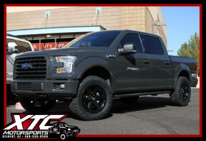 We installed a ReadyLift Suspension Inc. 2.5" leveling kit, a set of Fuel Offroad D598 Black Ripper wheels wrapped with a set of LT295/60R20 Nitto Ridge Grappler tires on Steven's Ford F150.